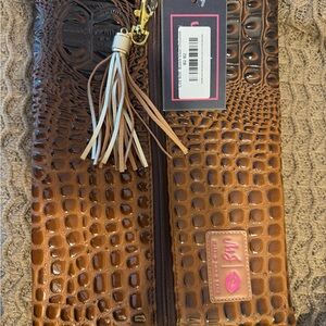 Brown bubble gator medium bag by Makeup Junkie